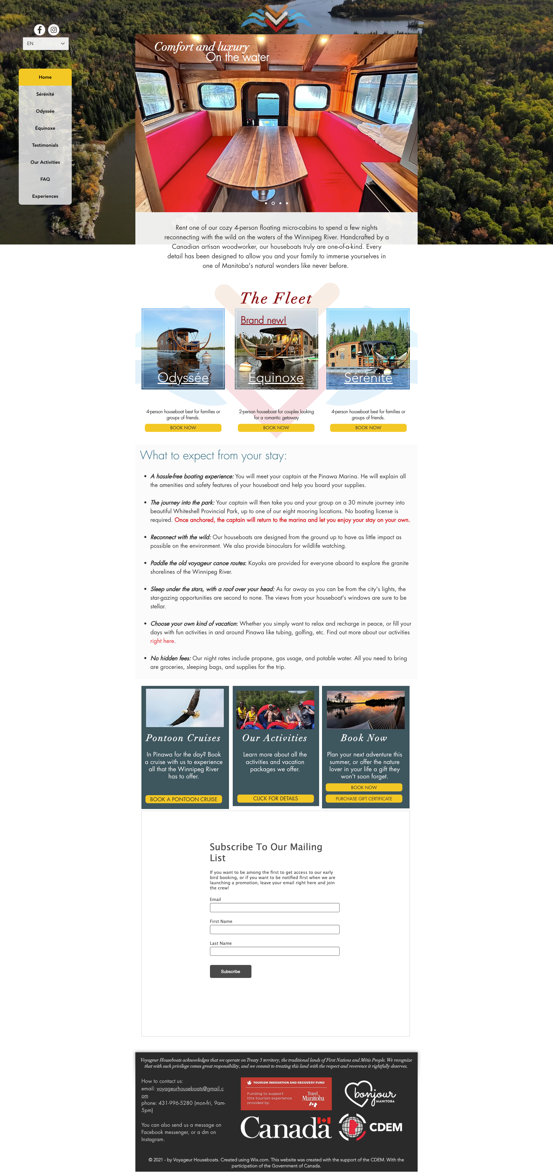 Before - Voyageur Houseboats - Tourism Website